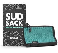 Ballsy Sud Sack - Bolsa de jabón, esponja exfoliante para baños y duchas, compatible con barras relacionadas, color azul