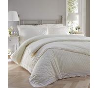 Balmoral Juego de Funda de edredón Broderie Anglaise Bordado, tamaño King, Color Crema, 50% algodón/50% poliéster, Beige, Rey, 230x220x0.5 cm