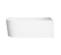 Balneo Bañera acrílica blanca independiente, 160 x 80 x 58 cm, moderna, 48 kg, 275 litros, esquina