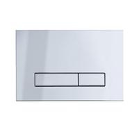 Balneo Botón de descarga para WC, cromado, ABS de alta calidad, placa de descarga de dos botones, apto para el marco de la fijación de ordenadores, LXO cromado