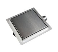 BALNEO Desagüe de Ducha Cuadrado 15x15cm Acero Inoxidable Completo, Canal de Desagüe para el Baño, Desagüe de Suelo con Panel o Azulejo, Desagüe de Ducha Cuadrado SQ-Drain 2en1