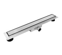 BALNEO Desagüe lineal de acero inoxidable 30, bajo de 52 mm, juego completo con colador grande, desagüe de ducha de doble cara con panel o debajo de la placa, dúplex Next 2 en 1