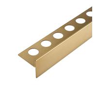 BALNEO Perfil Degradado de Acero Inoxidable Perfil de Cuña Barra de Ducha Acero Inoxidable Se Puede Cortar, Versión Derecha 120cm Dorado, Altura Del Borde Altura Del Borde 12-30mm Cuña Degradada