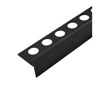 BALNEO Perfil Degradado de Acero Inoxidable Perfil de Cuña Barra de Ducha Acero Inoxidable Se Puede Cortar A Medida, Versión Derecha 120cm Negro, Altura Del Borde 12-30mm Cuña Degradada