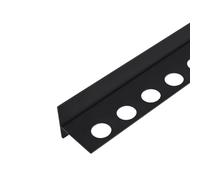 BALNEO Perfil Degradado de Acero Inoxidable Perfil de Cuña Barra de Ducha Acero Inoxidable Se Puede Cortar A Medida, Versión Izquierda 120cm Negro, Altura Del Borde Altura Del Borde 12-30mm