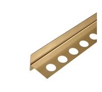 BALNEO Perfil Degradado de Acero Inoxidable Perfil de Cuña Barra de Ducha Acero Inoxidable Se Puede Cortar, Versión Izquierda 120cm Dorado, Altura Del Borde Altura Del Borde 12-30mm Cuña Degradada