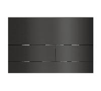 Balneo Placa de Accionamiento para WC Gun Metal para Cisterna Empotrada Doble Descarga - Pulsador Inodoro de Pared - Diseño Moderno para Ahorro de Agua - Botón de Descarga