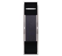 BALNEO Portarrollos de Papel Higiénico con Revista para 6 Rollos, Portarrollos de Papel Higiénico para Baño, Negro, Acero Inoxidable, 74x20,8x14,75cm, Caja de Papel Empotrada en la Pared 2 Negro
