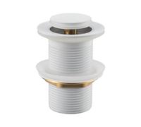 Balneo Tapón de Lavabo Universal con Mecanismo Clic-Clac de Latón 37,5 mm - Válvula de Desagüe Resistente a la Corrosión y Duradera - Acabado Blanco Platinado Brillante