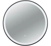 Balneo Venus espejo 70x70 cm circular con iluminación con lámina calefactora negro L0101010403-2