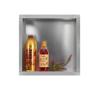 Balneo Wall-Box NO Rim Nicho de Ducha de Pared Acero Inoxidable 30x30x10cm Nicho de Ducha Impermeable, Instalación de Nicho Flexible, Nicho para Utensilios de Baño, Debajo de los Azulejos