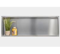 Balneo Wall-Box NO Rim Nicho de Ducha de Pared de Acero Inoxidable 90x30x7cm Nicho de Ducha Impermeable, instalación de nicho Flexible, nicho para Utensilios de baño, Debajo de los Azulejos