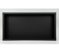 Balneo Wall-Box One Nicho de Ducha de Pared Negro Nicho de Ducha de Acero Inoxidable 60x30x7cm Negro, Nicho Impermeable para Utensilios de Baño, Sin Azulejos, Instalación de Nicho Flexible