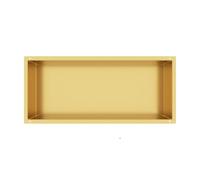 Balneo Wall-Box One Gold Nicho Acero Inoxidable 45x20x10cm, Dorado, Nicho de Ducha de Pared, Impermeable, Instalación de Nicho Flexible, Nicho para Utensilios de Baño, Sin Azulejos