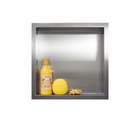 Balneo Wall-Box One Nicho de Ducha de Pared para el baño Nicho de Ducha de Acero Inoxidable 30x30x10cm, Nicho Impermeable para Utensilios de baño, Sin Azulejos, Instalación de nicho Flexible