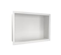 BALNEO Wall-Box ONE Nicho de Ducha Blanco 30x20x10cm Nicho de Ducha de Pared, Instalación de Nicho Flexible, Blanco, Impermeable, Nicho para Utensilios de baño, Sin Azulejos