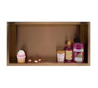 Balneo Wall-Box One Nicho de Ducha de Acero Inoxidable Cobre 60x30x10cm Nicho de Ducha de Pared, Instalación Flexible, Cobre, Impermeable, Nicho para Utensilios de Baño, Sin Azulejos