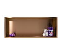 BALNEO WALL-BOX ONE Nicho de Ducha de Acero Inoxidable Cobre 90x30x7cm, Cobre, Nicho de Ducha de Pared. Nicho Impermeable, Instalación Flexible, Nicho Para Utensilios De Baño, Sin Azulejos