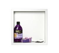 Balneo Wall-Box One Nicho de Ducha de Pared Blanco Nicho de Ducha de Acero Inoxidable 30x30x7cm Blanco, Nicho Impermeable para Utensilios de Baño, Sin Azulejos, Instalación de Nicho Flexible