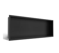 Balneo Wall-Box One Nicho de Ducha de Pared de Acero Inoxidable Negro 90x30x10cm, Impermeable, Instalación Flexible, para Utensilios de Baño