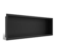 Balneo Wall-Box One Nicho de Ducha de Pared de Acero Inoxidable Negro, Impermeable, Instalación de Nicho Flexible, 60x20x10cm, Negro, Nicho para Utensilios de Baño, Sin Azulejos