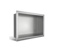 Balneo Wall-Box One Nicho de Ducha de Pared para el baño Nicho de Ducha de Acero Inoxidable 30x20x10cm, Nicho Impermeable para Utensilios de baño, Sin Azulejos, Instalación de nicho Flexible
