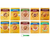 Balocco Biscotti - Paquete de prueba de galletas (10 sabores diferentes, 100% galletas italianas, 10 x 700 g, incluye llavero Beni Culinari gratuito)