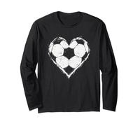 Balón con Forma de corazón para Amantes del fútbol, pasión por el fútbol, Atrevido Manga Larga