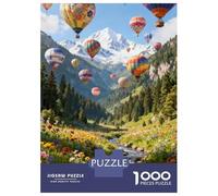 Balón de Aire Caliente Puzzle 1000 Piezas Cartón Puzzle Grande Adulto Difícil Balón de Aire Caliente Educa Navidad 70x50cm/1000pcs
