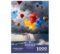 Balón de Aire Caliente Puzzle 1000 Piezas Cartón Puzzle Grande Adulto Difícil Balón de Aire Caliente Educa Navidad 70x50cm/1000pcs
