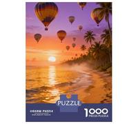 Balón de Aire Caliente Puzzle 1000 Piezas Cartón Puzzle Grande Adulto Difícil Balón de Aire Caliente Educa Rompecabezas Familiar 38x26cm/1000pcs