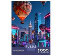 Balón de Aire Caliente Puzzle 1000 Piezas Cartón Puzzle Grande Adulto Difícil Balón de Aire Caliente Educa Puzzle Familiar 38x26cm/1000pcs