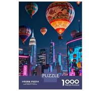 Balón de Aire Caliente Puzzle 1000 Piezas Cartón Puzzle Grande Adulto Difícil Balón de Aire Caliente Educa Puzzle Familiar 52x38cm/1000pcs