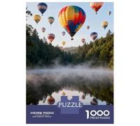 Balón de Aire Caliente Puzzle 1000 Piezas Cartón Puzzle Grande Adulto Relajarse Balón de Aire Caliente Educa Padres E Hijos 38x26cm/1000pcs