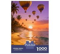 Balón de Aire Caliente Puzzle 1000 Piezas Cartón Puzzle Grande Adulto Relajarse Balón de Aire Caliente Educa Puzzle para Hacer En Familia 38x26cm/1000pcs