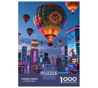 Balón de Aire Caliente Puzzle 1000 Piezas Cartón Puzzle Grande Adulto Relajarse Balón de Aire Caliente Educa Regalo Original 38x26cm/1000pcs
