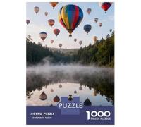 Balón de Aire Caliente Puzzle 1000 Piezas Cartón Puzzle Grande Adulto Relajarse Balón de Aire Caliente Puzzle Familiar Rompecabezas Familiar 70x50cm/1000pcs