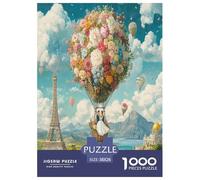 Balón de Aire Caliente Puzzle Imposible,desafío para Adultos Arte Entretenimiento Creativo 1000 Piezas Obra De artee De Juego De para Adultos Y Niños A Parteir De 12 Años 38x26cm/1000pcs