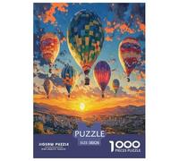 Balón de Aire Caliente Puzzles Imposible,desafío for Adults Arte Juego EduGatoivo 1000 Piezas Obra De artee De Juego De para Adultos Y Niños 38x26cm/1000pcs