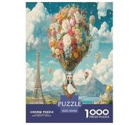 Balón de Aire Caliente Puzzles Imposible,desafío para Adultos Arte Juego EduGatoivo 1000 Piezas Obra De artee De Juego De para Adultos Y Niños 70x50cm/1000pcs