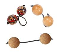 Balón de arena de ritmo portátil, instrumento de percusión único, bola de tambor africano, sonajero de doble calabaza, percusión, madera