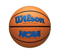 Balón de Baloncesto Oficial para Juego en Interiores Wilson NCAA EVO NXT. Color Azul Rey/Naranja, tamaño 6, 72,4 cm.