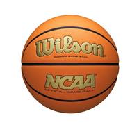 Balón de Baloncesto Oficial para Juego en Interiores Wilson NCAA EVO NXT. Color Oro/Naranja, tamaño 6, 72,4 cm.