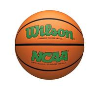 Balón de Baloncesto Oficial para Juego en Interiores Wilson NCAA EVO NXT. Color Verde/Naranja, tamaño 6, 72,4 cm.