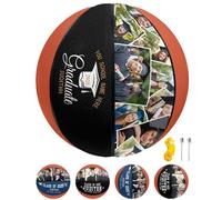 Balón de baloncesto personalizado con foto y nombre de graduado 2026 para escuela secundaria, universidad, clase nocturna de 2026, regalo personalizado, tema deportivo, nombre de la escuela, pelota de