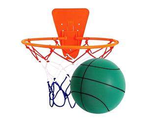 Balón de baloncesto silencioso, sin ruido, soporte de aro de baloncesto, pelota silenciosa de sueño para regatar, equipo de rebote suave para gimnasio en casa, puerta de apartamento o entrenamiento de