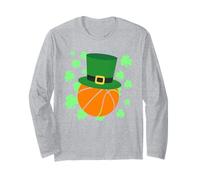 Balón de baloncesto - Sombrero de duende Día de San Patricio Manga Larga