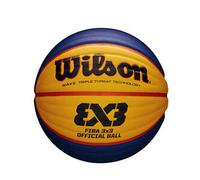 Wilson WTB0533XB Pelota de Baloncesto Fiba 3x3 Caucho Interior y Exterior, Adultos Unisex, Azul/Amarillo, 6