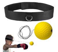 Balón de boxeo con diadema, conjunto de diadema de globo reflejo de boxeo,React Training Pelota de boxeo reflejo con diadema | Equipo de entrenamiento físico exterior interior para salón, dormitorio
