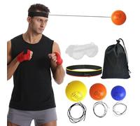 Balón De Boxeo Con Diadema - Globo Reflejo De Golpe, Bola Reflejo De Golpe Multifuncional | Suministros De Entrenamiento Divertido, Equipo De Ejercicio En Casa Para Mejorar La Coordin